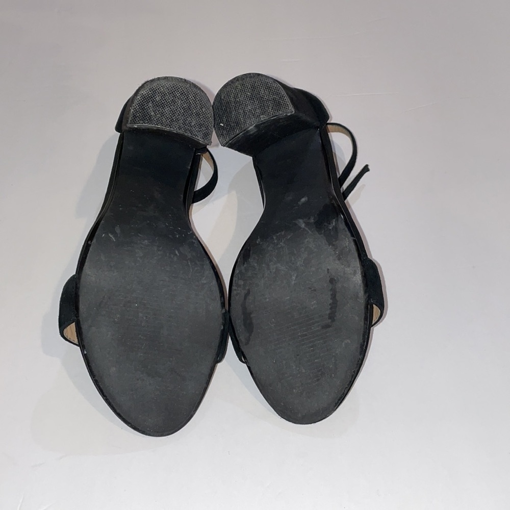 Steve Madden Carrson Black Suede Block Heels, size 7 Great Condition 1 flaw pic - Picture 13 of 14